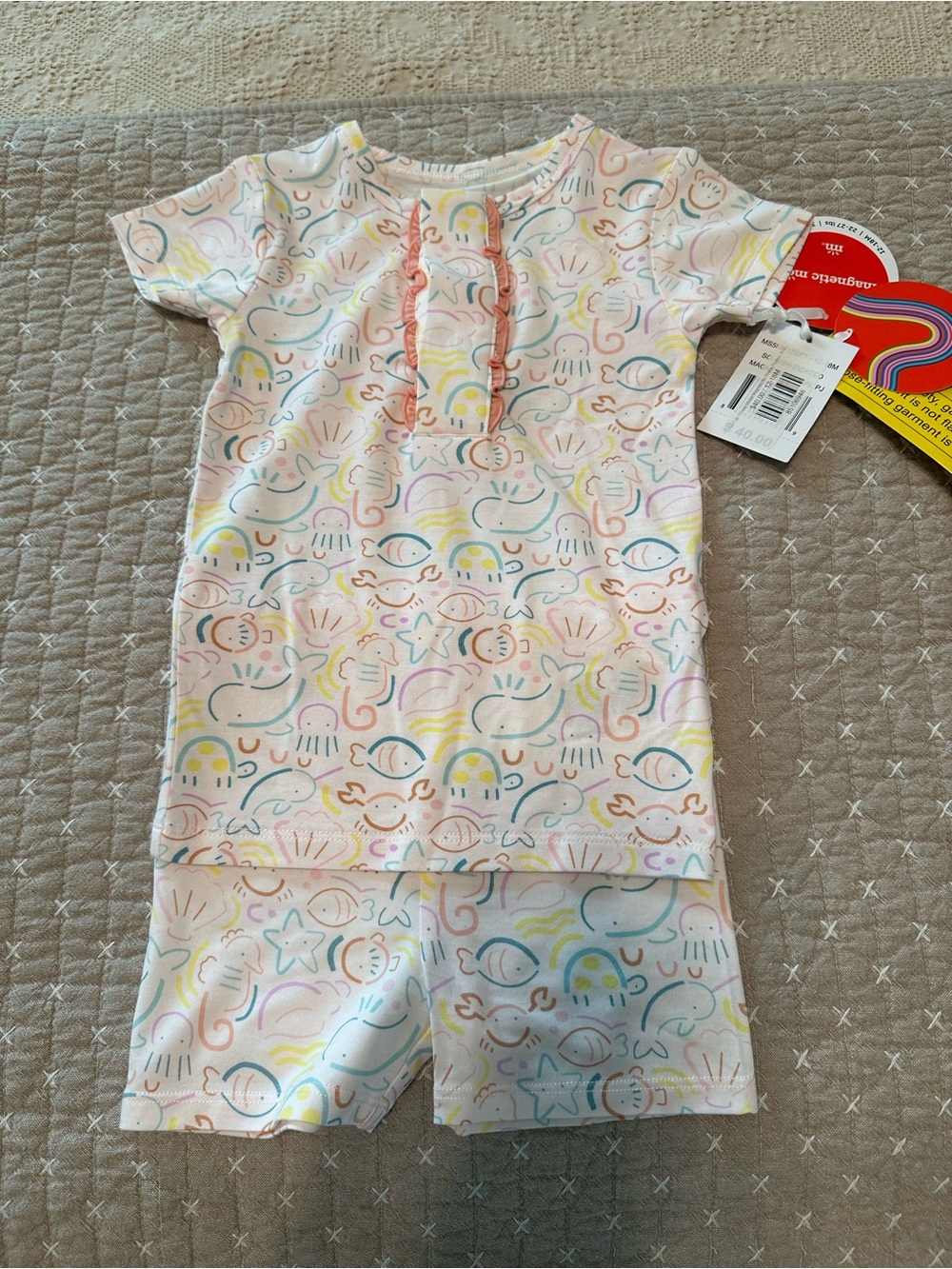 Magnetic Me Sea Life Pajama Set NWT 12-18M
